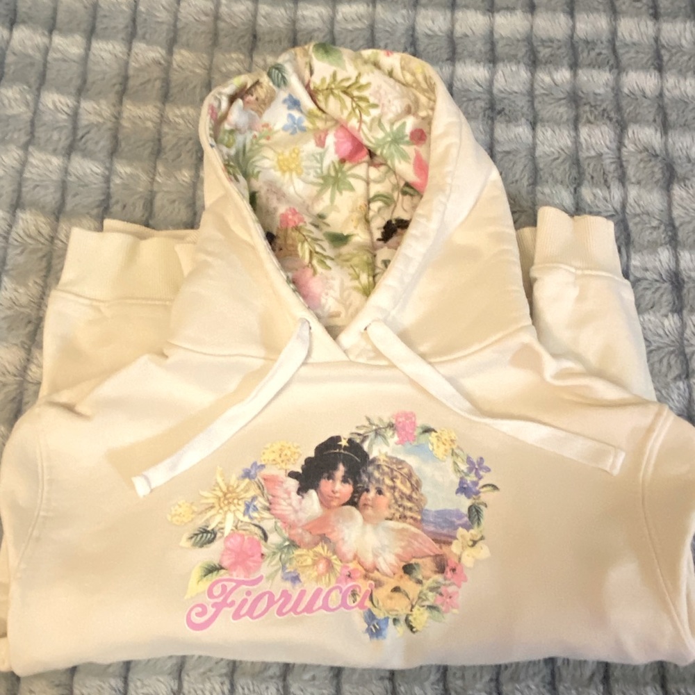 FIORUCCI brand designer hoodie Size L Iconic Angels Sweater Hooded Sweatshirt